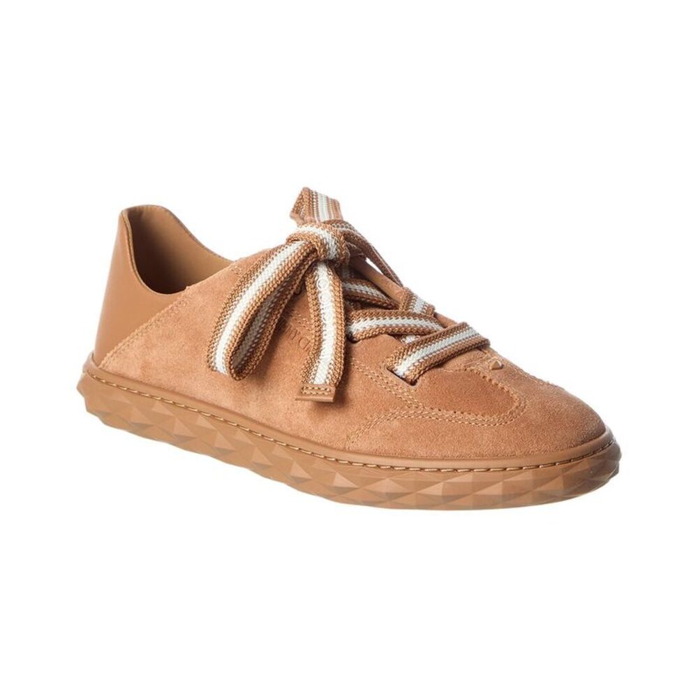 Jimmy Choo Diamond Light Flex/F Leather Sneaker, Brown